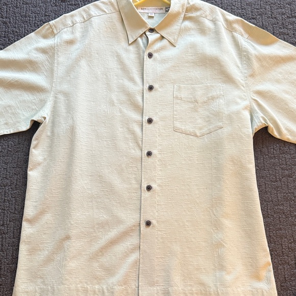 Quiksilver Light Tan Textured Shirt - Picture 1 of 5